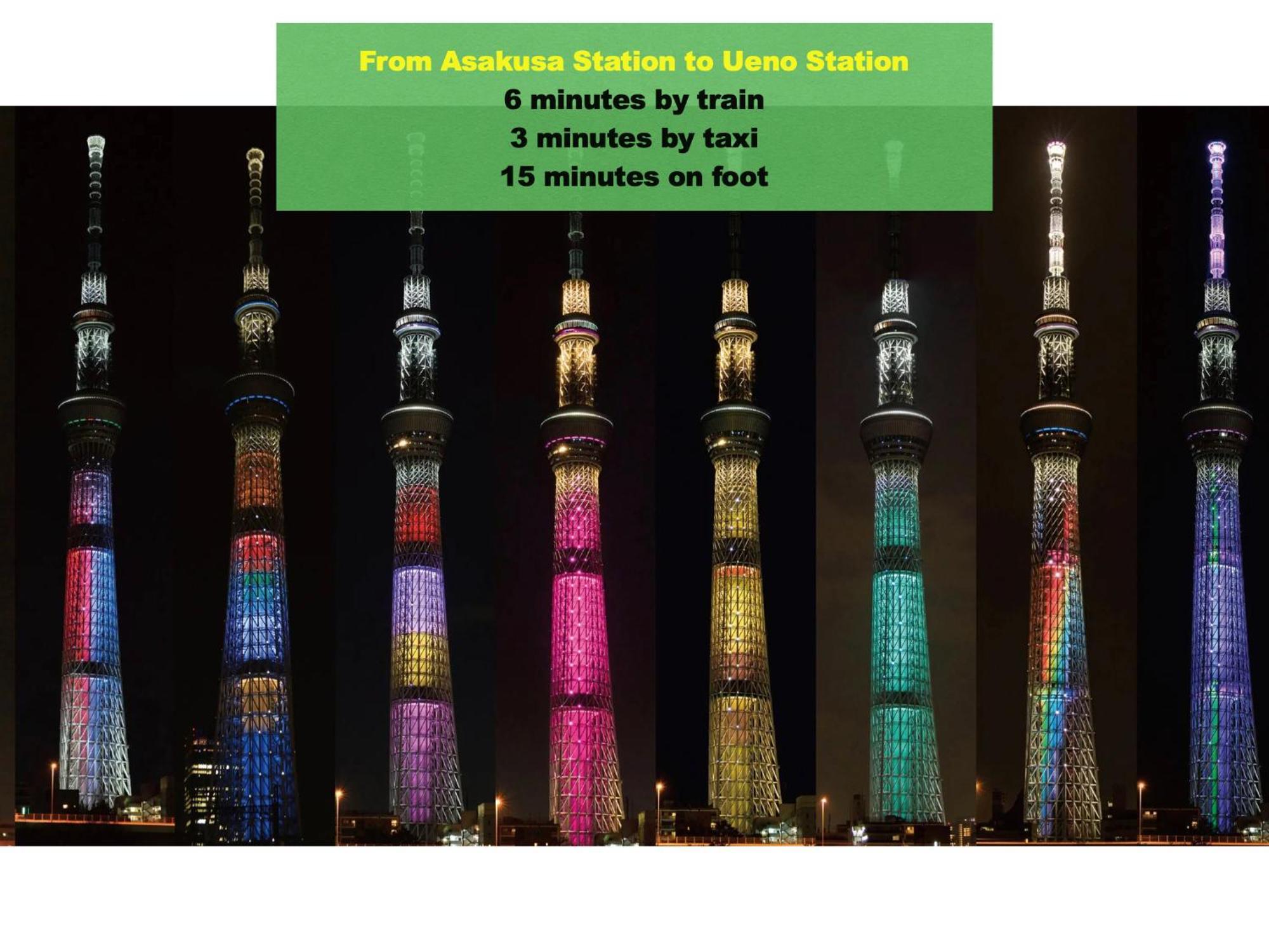 浅草寺3分 浅草駅6分 寝室+リビング2-4人 スカイツリービュー 駅近 成田空港&羽田空港直通 Apartment Токио Екстериор снимка